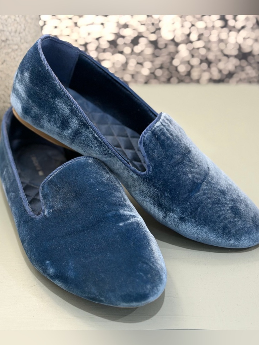 Birdies | Blue Velvet ‘Heron’ Loafers